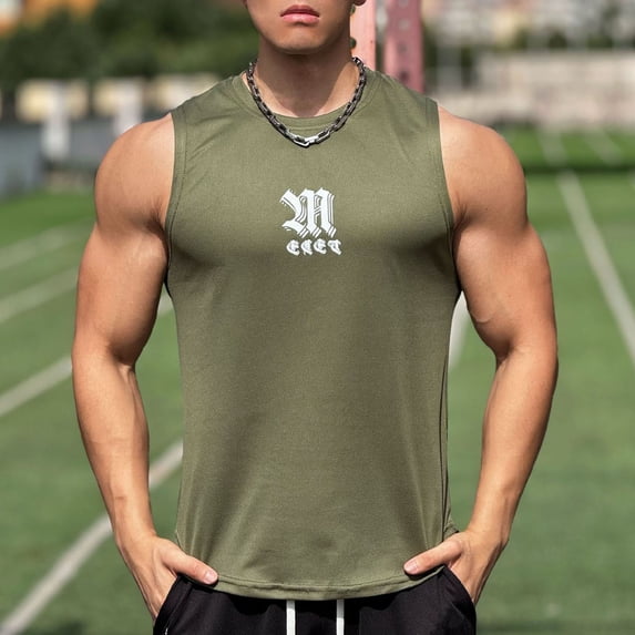 Cmfcve Mens Summers muscle Tank Top ,Comfortable Round-Neck workout T-Shirts