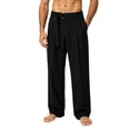 thumbnail image 1 of Cmfcve Mens Work Trousers Vintage Casual Suit Dress Pants Old Money Pleated Baggy Wide Leg Business Pants, 1 of 5