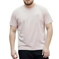 thumbnail image 1 of Cmfcve Oversized T-shirts for Men Stretch Round Neck Top Blouses Short Sleeve Linen Thin T-shirts, 1 of 5