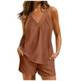 thumbnail image 1 of Cmfcve Pajama Sets for Women Short Sleeve Casual Top and Shorts Sleepwear Set Lightweight Two-Piece Homewear Lounge Set, 1 of 7