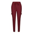 thumbnail image 1 of Cmfcve Pants for Women Plus Size Vintage Stretch Cargo Pants Versatile Casual Baggy Sweatpants with Pockets, 1 of 6