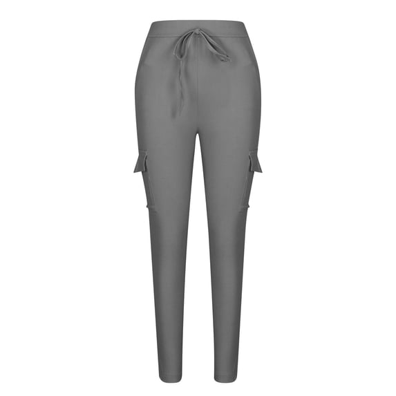 Cmfcve Pants for Women Plus Size Vintage Stretch Cargo Pants Versatile Casual Baggy Sweatpants with Pockets