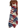 thumbnail image 1 of Cmfcve Patriotic Dress for Women Sleeveless Deep-V Neck Summer Maxi Dress Flowy A-Line Beach Vacation Outfit, 1 of 5