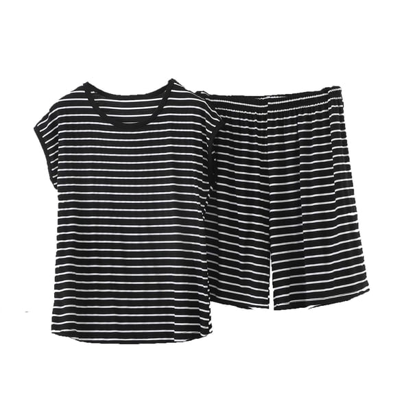 Cmfcve Plus Size 2 Piece Outfits for Women Lightweight Lounge Matching Sets Cap Sleeve Top and Elastic Waisted Shorts