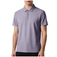thumbnail image 1 of Cmfcve Plus Size Golf Shirt for Men Quick Dry Short Sleeve Collar Shirts Stylish Solid Casual Summer Tops, 1 of 6
