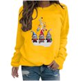 thumbnail image 1 of Cmfcve Ugly Christmas Pullover for Women Plus Size Fall Winter Long Sleeve Sweatshirt Crewneck Straight Shoulder Holiday Printed Top, 1 of 3