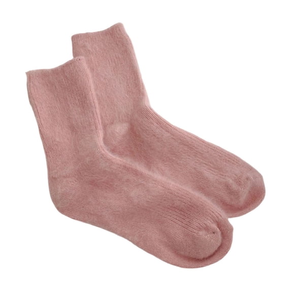 Cmfcve Warm Thick Fuzzy Socks for Women Winter Thermal Crew Socks Casual Basic Slipper House Socks