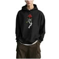 thumbnail image 1 of Cmfcve Woman & Men Cotton Hoodies Fleece-Lined Drawstring Hooded Shirt Crew Neck Long Sleeve Halloween Sweatshirt with Pocket, 1 of 7