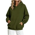 thumbnail image 1 of Cmfcve Women Oversized Hoodies Fall Drop Shoulder Daily Sweatshirts Casual Lounge Winter Pullover Tops with Kangaroo Pocket, 1 of 7