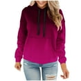 thumbnail image 1 of Cmfcve Women's Autumn Winter Sweatshirts Gradient Printed Fleece Lined Casual Athletic Hoodies Long Sleeve Comfy Pullover Track Jackets Blouse, 1 of 6