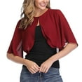 thumbnail image 1 of Cmfcve Women's Chiffon Capelets Open Front Summer Casual Shawls Evening Wedding Bolero Cover Ups Fashion Solid Color Loose Fit Cardigan, 1 of 9