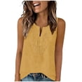 thumbnail image 1 of Cmfcve Women's Cotton Tank Tops V Neck Summer Sleeveless Shirts Flowy Casual Dressy Loose Fit Basic Tees, 1 of 8