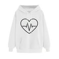 thumbnail image 1 of Cmfcve Women's Fashion Hoodies & Sweatshirts Drop Shoulder Long Sleeve Teen Girls Athletic Hoodies Printed Pullover School Fashion Woman Tunics with Pocket, 1 of 5