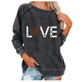 thumbnail image 1 of Cmfcve Women's Fashion Hoodies & Sweatshirts Letter Long Sleeve Versatile Tops Crew Neck Loose Gym Tops, 1 of 5