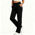 thumbnail image 1 of Cmfcve Women's High Waisted Straight Leg Sweatpants Drawstring Elastic Casual Athletic Pants, 1 of 6