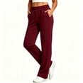 thumbnail image 1 of Cmfcve Women's High Waisted Straight Leg Sweatpants Drawstring Elastic Casual Athletic Pants, 1 of 5