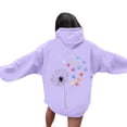 thumbnail image 1 of Cmfcve Women's Hoodies Floral Printed Vintage Long Sleeve Hooded Sweatshirt Casual Loose Fit Pullover Tops with Pocket, 1 of 5