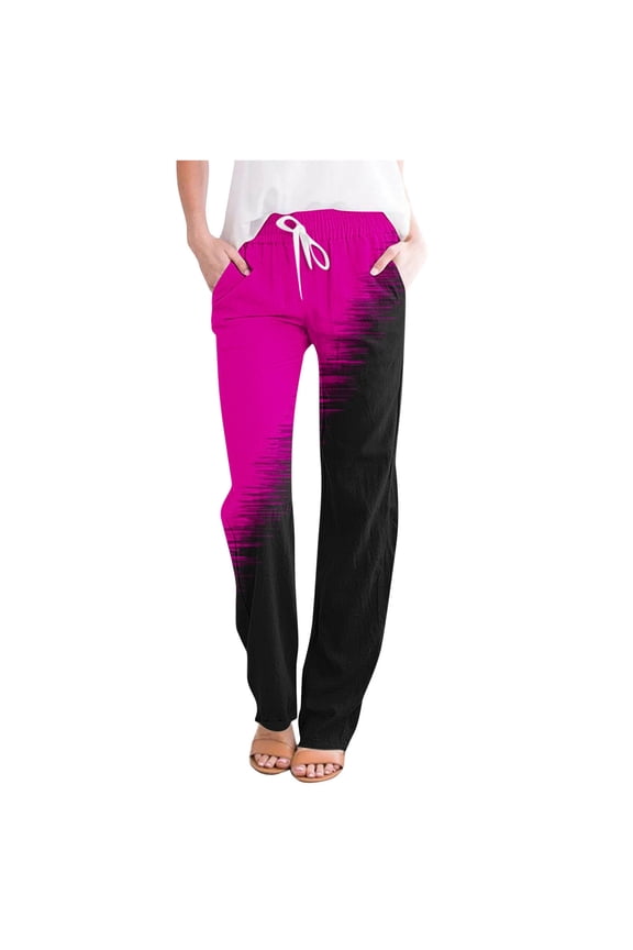 Women's Novelty Pants Gradient Colorblock Printed Daily Lounge Pants High Waisted Stretch Streetwear Sweatpants