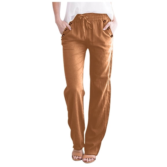 Cmfcve Women's Novelty Sweatpants Elastic Waist Wide Leg Lounge Pants Straight Business Casual Capri Pants