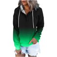 thumbnail image 1 of Cmfcve Women's Novelty Sweatshirts Gradient Print Button Athletic Hoodies Long Sleeve Pocket Pullover Track Jackets, 1 of 5