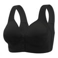 thumbnail image 1 of Cmfcve Women's Oversize Bras Fixed Cup Thin Seamless Underwire Bras Button Front Padded Gathering Tank Bra with Support, 1 of 5