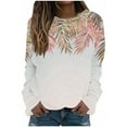 thumbnail image 1 of Cmfcve Women's Oversize Fall Top Long Sleeve Crew Neck Printed Sweatshirt Casual Loose Graphic Pullover Shirts, 1 of 5