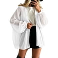 thumbnail image 1 of Cmfcve Women's Oversized Chiffon Kimonos Long Sleeve Sheer Chiffon Cardigans Loose Beach Vacation Lightweight Cover Ups, 1 of 5