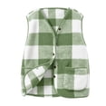 thumbnail image 1 of Cmfcve Women's Plus Size Plaid Fleece Vest Button Down Sleeveless Warm Jackets Fall Winter Casual Outerwear, 1 of 5