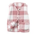 thumbnail image 1 of Cmfcve Women's Plus Size Plaid Fleece Vest Button Down Sleeveless Warm Jackets Fall Winter Casual Outerwear, 1 of 6