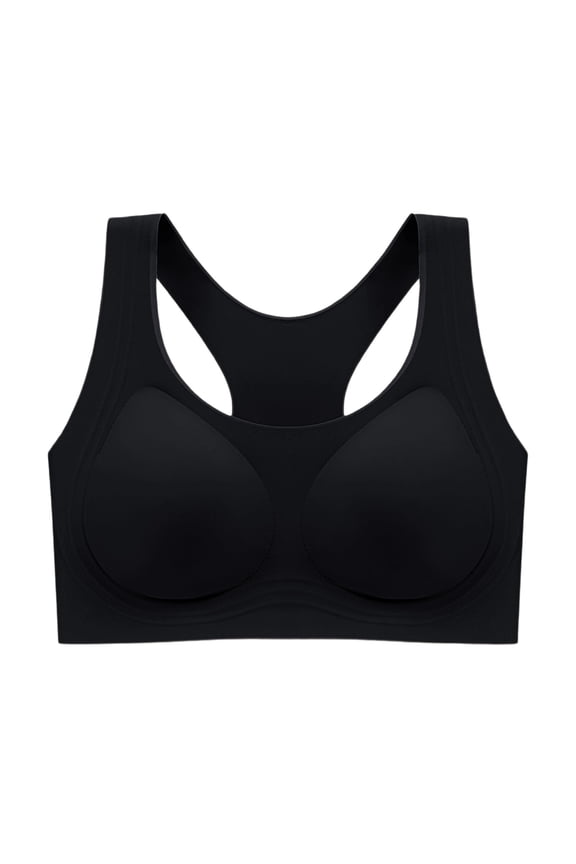 Women's Plus Size Racerback Wireless Bra Seamless Comfort Everyday Bralette with Removable Pads