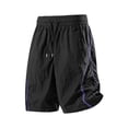 thumbnail image 1 of Cmfcve Women's Quick Dry Athletic Walking Shorts Drawstring Elastic Waist Knee Length Bermuda Shorts Side Strip with Pockets, 1 of 6