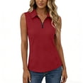 thumbnail image 1 of Cmfcve Women's Sleeveless Golf Shirts Collared Quick Dry Tank Top Workout Athletic Tennis Tops, 1 of 6