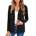 thumbnail image 1 of Cmfcve Womens Casual Lightweight Long Sleeve Cardigan Open Front Knit Cardigan Sweaters Fashion Loose Fit Cover Ups with Pockets, 1 of 5