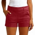 thumbnail image 1 of Cmfcve Womens Every Day Shorts Dressy Casual Summer Low Waisted Wide Leg Business Work Shorts, 1 of 6