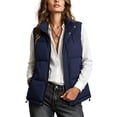 thumbnail image 1 of Cmfcve Womens Plus Size Puffer Vest Winter Warm Sleeveless Padded Jacket Stand Collar Full Zip Casual Outerwear, 1 of 6