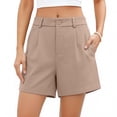 thumbnail image 1 of Cmfcve Womens Shorts Dressy High Waisted Wide Leg Shorts Pleated Business Casual Shorts, 1 of 6