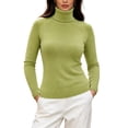 thumbnail image 1 of Cmfcve Womens Turtleneck Sweater Long Sleeve Slim Fit Casual Pullover Knit Shirs Fall Winter Basic Layering Top, 1 of 7