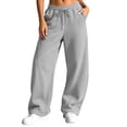 thumbnail image 1 of Cmfcve Womens Wide Leg Pants Elastic Waisted Drawstring Casual Loose Fit Sweatpants Comfy Lounge Fall Trousers with Pockets, 1 of 9