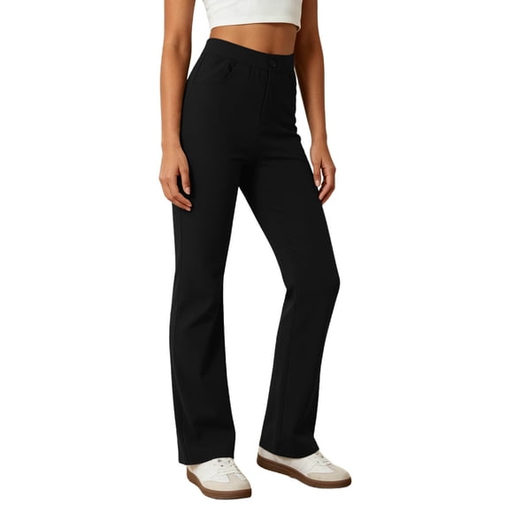 Cmfcve Womens Work Office Pants Business Casual High Waist Dress Pants Stretchy Lounge Wide Leg Trousers