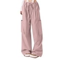 thumbnail image 1 of Cmfcve Work Pants Women Plus Size Drawstring Straight Hiking Pants Versatile Vintage Sweatpants with Pockets, 1 of 6