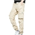 thumbnail image 1 of Cmfcve Work Pants for Men Oversize Vintage Hiking Work Pants Elastic Waist Breathable Sweatpants with Pockets, 1 of 6