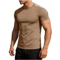 thumbnail image 1 of Cmfcve Workout T Shirt for Men Quick Dry Athletic Compression Summer Tee Breathable Crew Neck Gym Tops Oversized Basic Short Sleeve Tops, 1 of 6