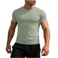 thumbnail image 1 of Cmfcve Workout T Shirt for Men Quick Dry Athletic Compression Summer Tee Breathable Crew Neck Gym Tops Oversized Basic Short Sleeve Tops, 1 of 9