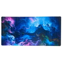 Cmhoo 35.4x15.7 Gaming Mouse Pad for Rubber Base Blue Space Large Mouse Pad & Computer Non-Slip Professional Gaming Mouse Mat-90x40 Qicaiyun08