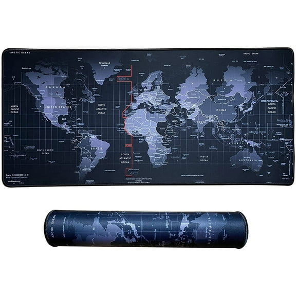 Cmhoo Gaming Mouse Pad 27.5x11.8IN Premium-Textured Non-Slip Rubber & Waterproof Mousepad with Stitched Edges for Gaming, Office & Home 70x30 Ditu02