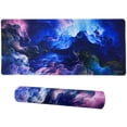thumbnail image 1 of Cmhoo Gaming Mouse Pad Size 27.5x11.8 Thickness 0.12 inches,Premium-Textured Non-Slip & Waterproof Computer Mousepad with Stitched Edges for Gaming, Office & Home 70x30 Qicaiyunw, 1 of 6