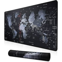 Cmhoo XXL Gaming Mouse Pad with Black Map & Premium-Textured Computer Non-Slip Gaming Mouse Mat-90x40 DiTu02