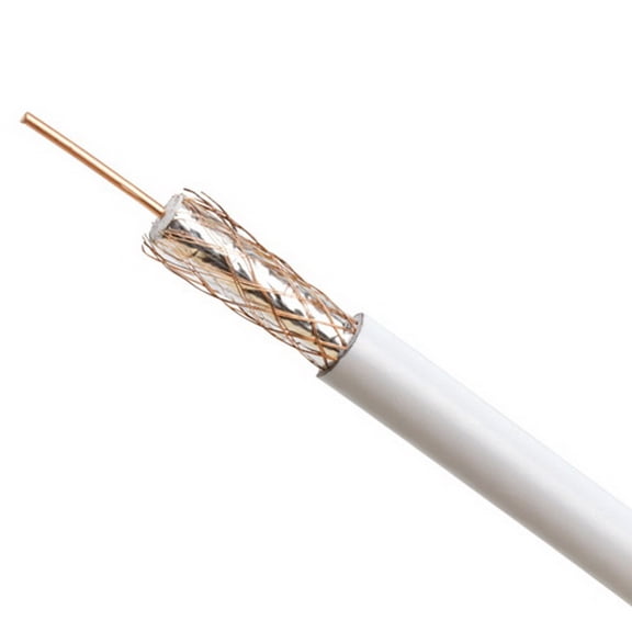Cmple 1001-N RG6 Cable - Standard Shield (White), 500 Feet