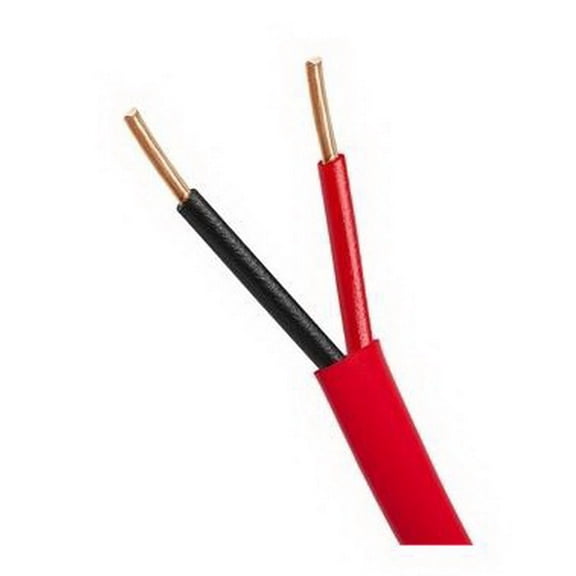 Cmple 1330-N Fire Alarm 14,2 Bare Copper 14AWG 2 Cond 1000ft Unshielded Cable Red, F Type Cables