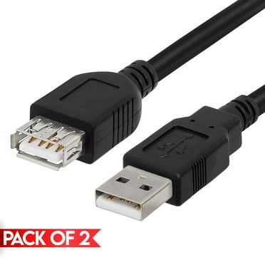 Cmple - [2 PACK] 10 Feet USB 2.0 Extension Cable, USB Extender Cord, A Male to A Female for PC, Mac, USB Flash Drive, Card Reader, Portable Hard Drive, Keyboard, Mouse, Webcam, Printer, Scanner